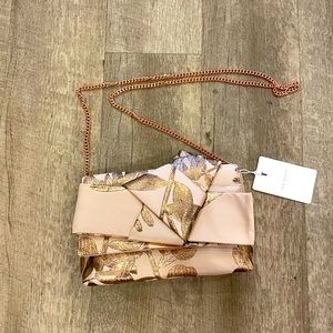 Ted Baker Splendor Jaquard knot clutch